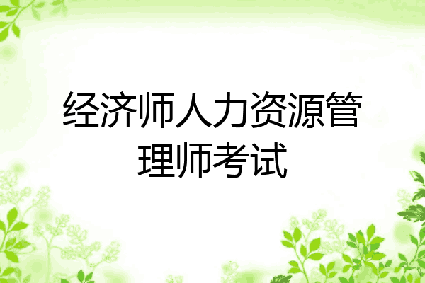 经济师人力资源管理师考试