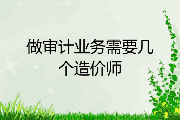 做审计业务需要几个造价师