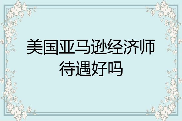 美国亚马逊经济师待遇好吗
