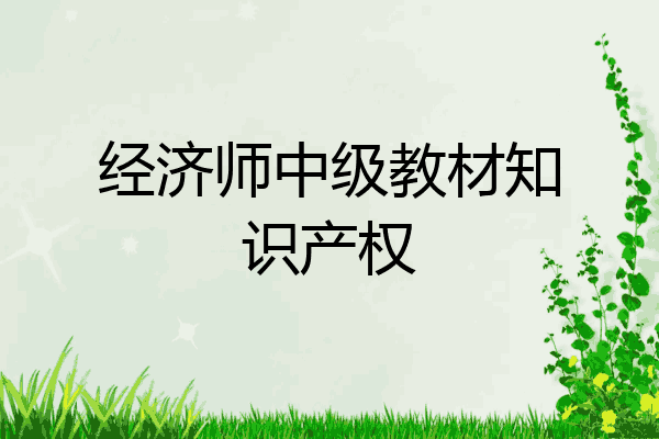 经济师中级教材知识产权