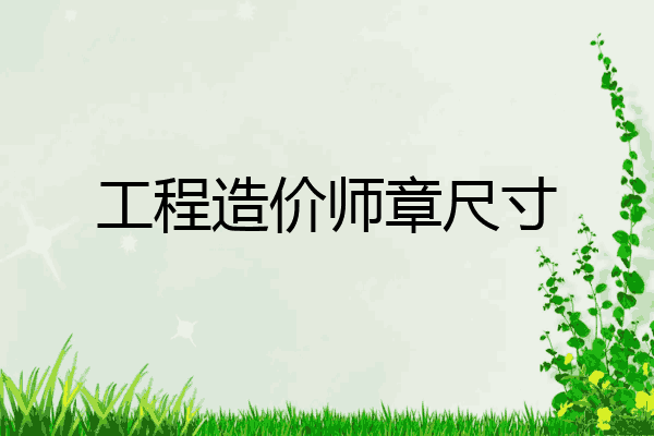 工程造价师章尺寸