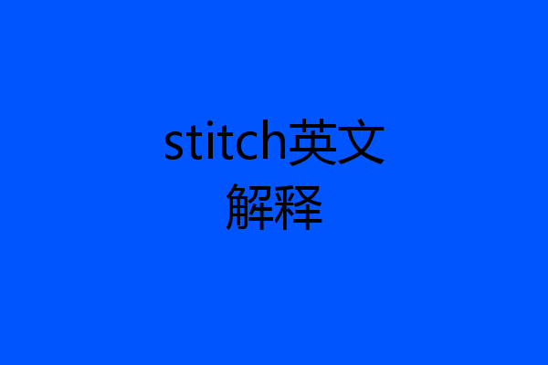 stitch英文解释