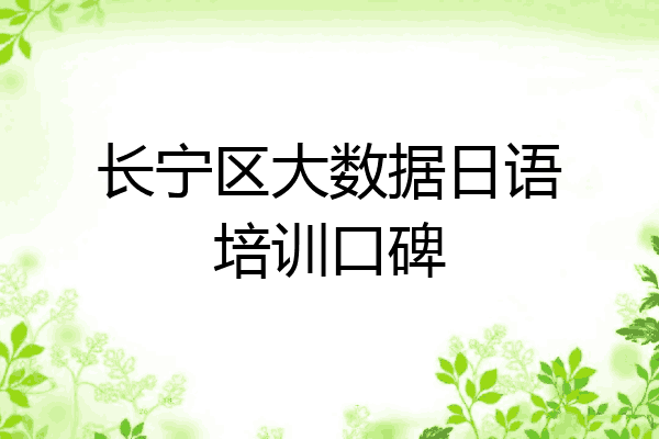 长宁区大数据日语培训口碑