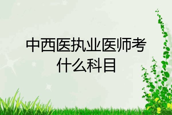 中西医执业医师考什么科目