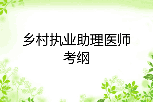 乡村执业助理医师考纲