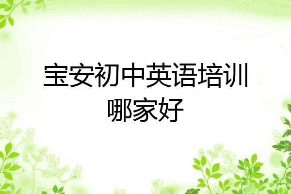 宝安初中英语培训哪家好