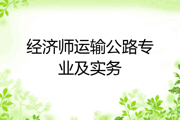 经济师运输公路专业及实务