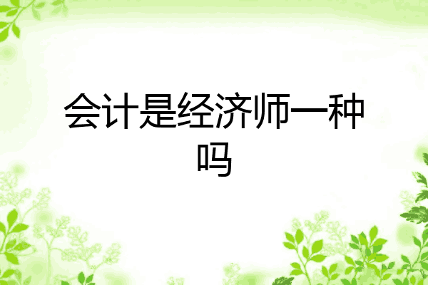 会计是经济师一种吗
