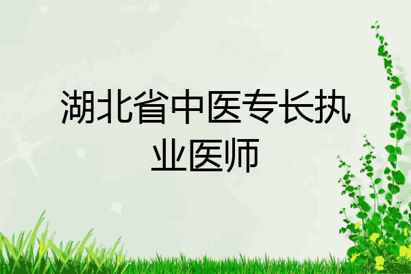 湖北省中医专长执业医师