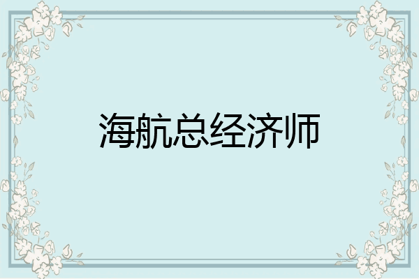 海航总经济师