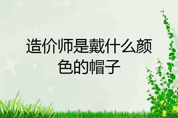 造价师是戴什么颜色的帽子