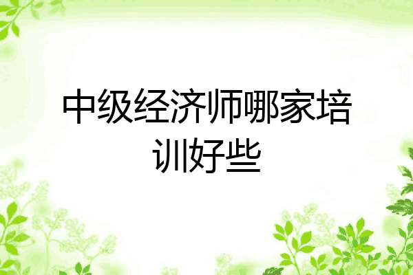 中级经济师哪家培训好些