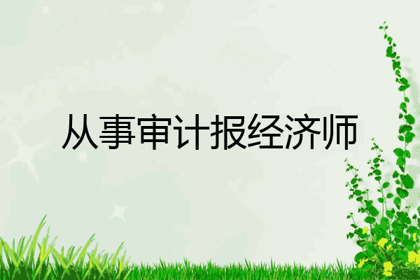 从事审计报经济师