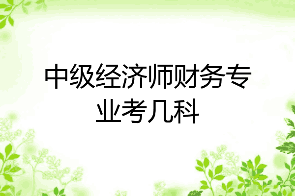 中级经济师财务专业考几科
