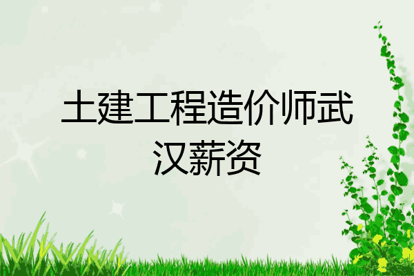 土建工程造价师武汉薪资