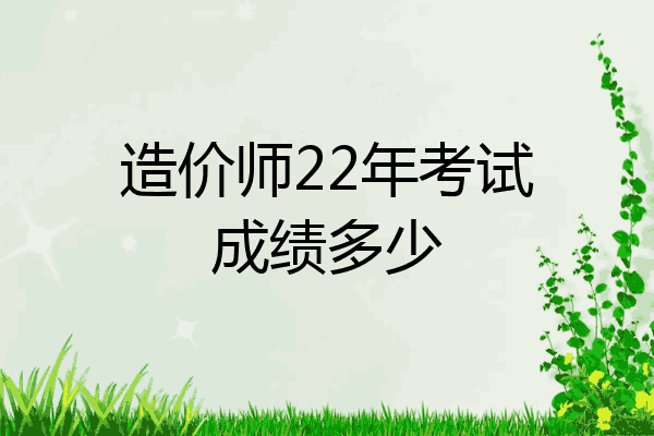 造价师22年考试成绩多少