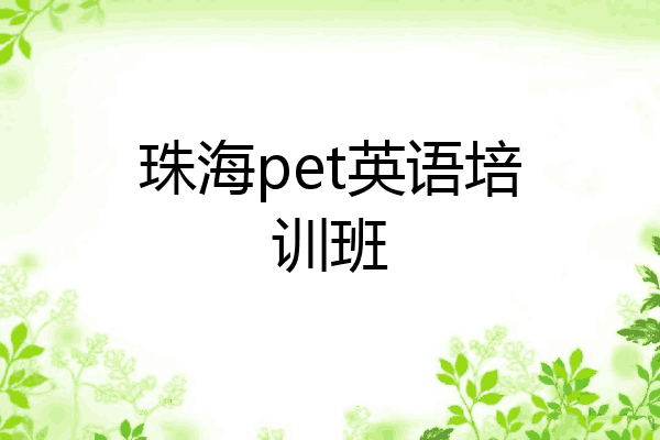 珠海pet英语培训班