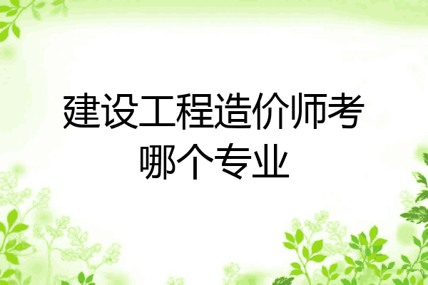 建设工程造价师考哪个专业
