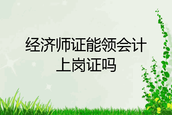 经济师证能领会计上岗证吗
