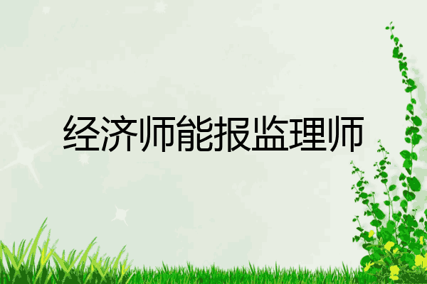 经济师能报监理师