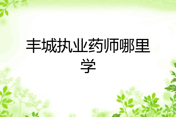 丰城执业药师哪里学