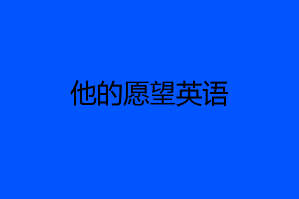 他的愿望英语