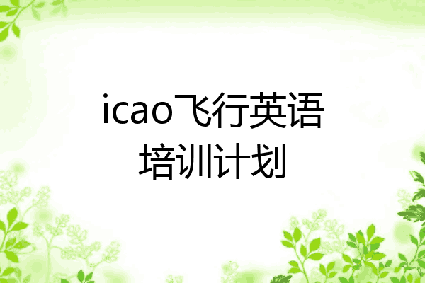 icao飞行英语培训计划
