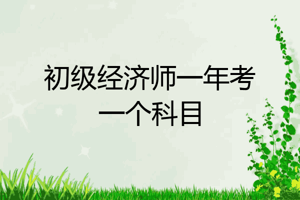 初级经济师一年考一个科目