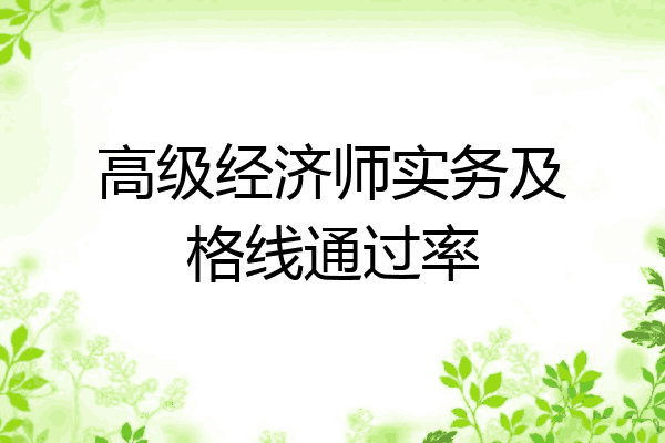 高级经济师实务及格线通过率