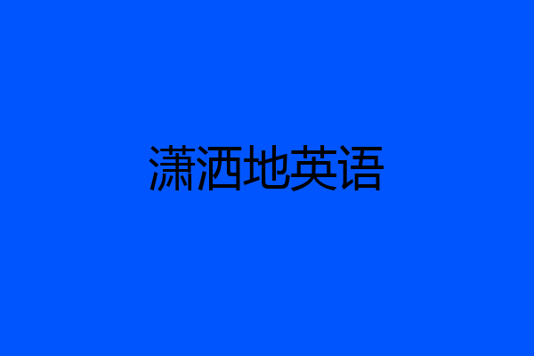 潇洒地英语