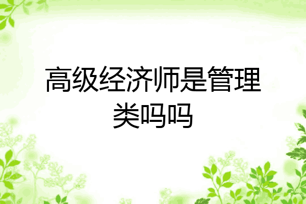 高级经济师是管理类吗吗