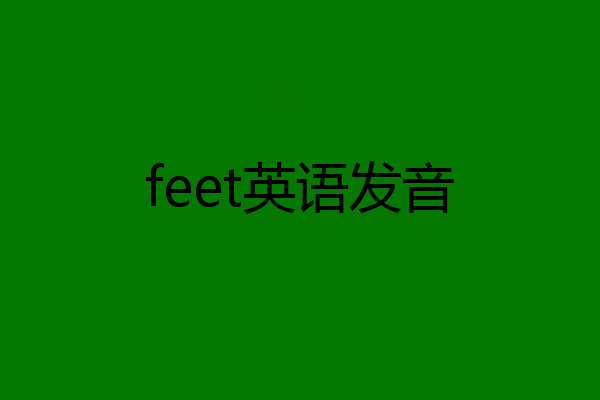 feet英语发音