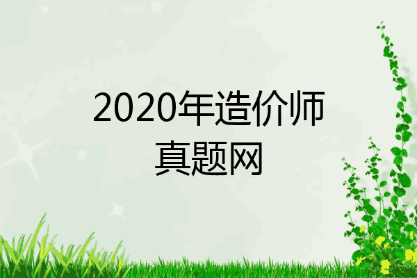 2020年造价师真题网