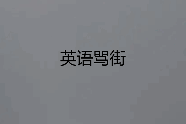 英语骂街