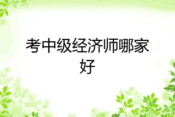 考中级经济师哪家好