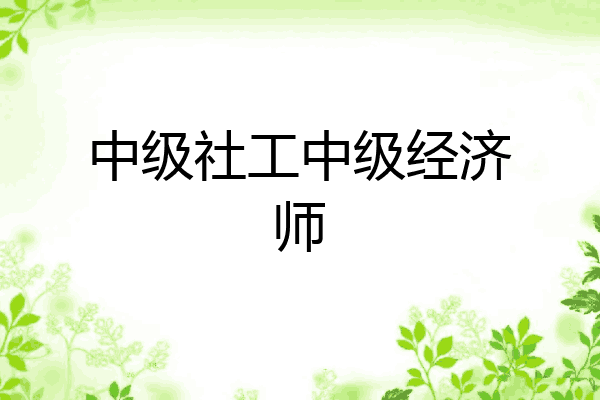 中级社工中级经济师