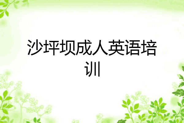 沙坪坝成人英语培训