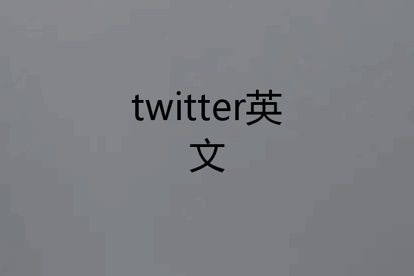 twitter英文
