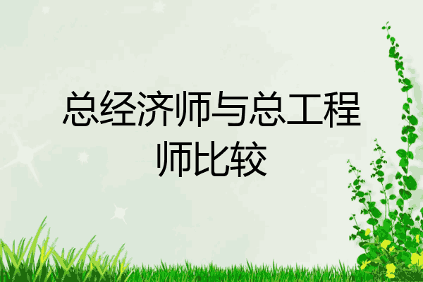总经济师与总工程师比较