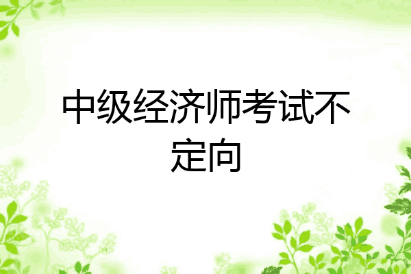 中级经济师考试不定向