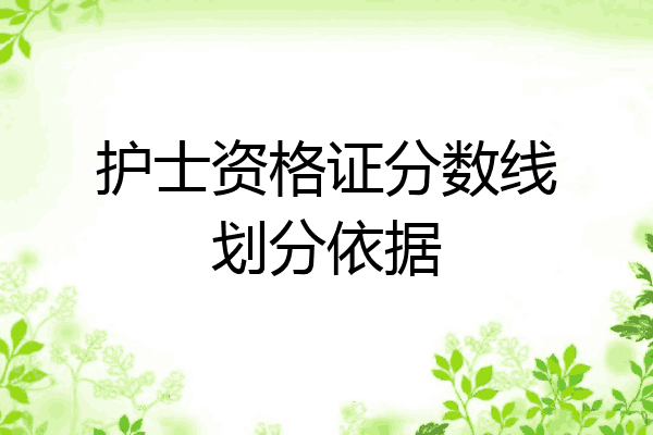 护士资格证分数线划分依据