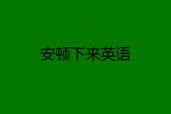 安顿下来英语