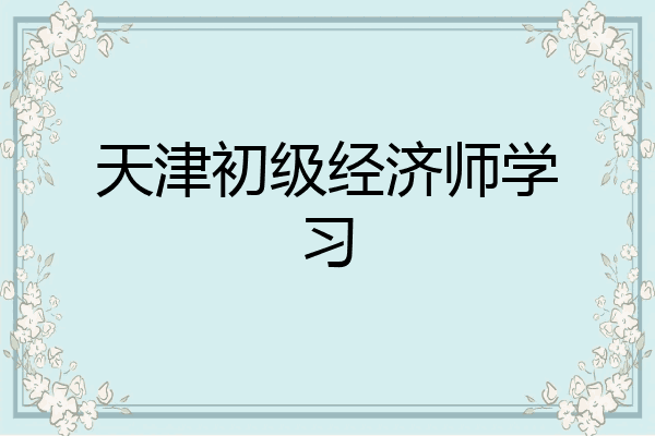 天津初级经济师学习