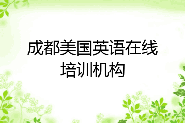 成都美国英语在线培训机构