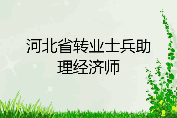 河北省转业士兵助理经济师