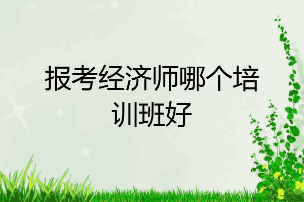 报考经济师哪个培训班好