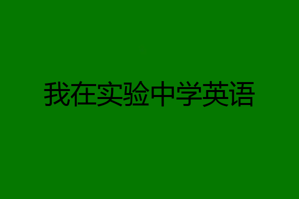 我在实验中学英语