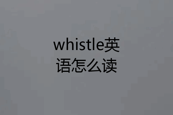whistle英语怎么读