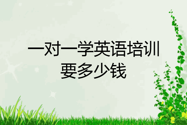 一对一学英语培训要多少钱
