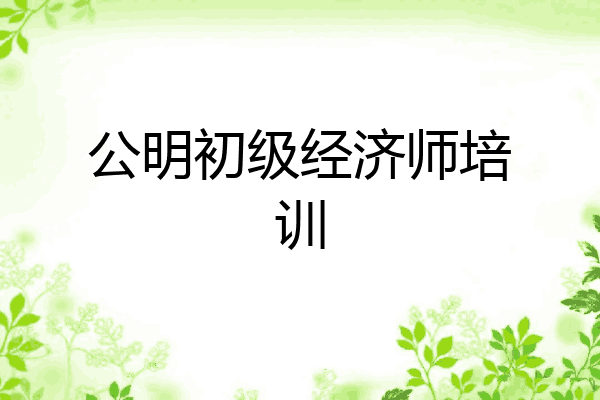 公明初级经济师培训